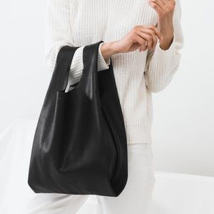 Baggu Medium Leather Shoulder Bag